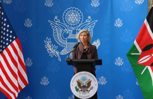 Former US embassy Chargé d’Affaires Carla Benini speaks during the 27th anniversary of the 1998 Nairobi bomb blast on August 7, 2025. PHOTO/@USAmbKenya/X
