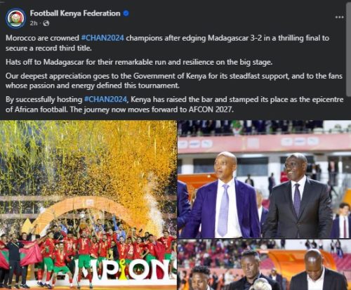 Part of FKF statement on Sunday, August 31, 2025. PHOTO/ Screengrab by PD Digital/https://www.facebook.com/FootballKenyaFederation