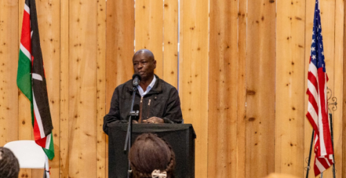 DCP Party leader Rigathi Gachagua speaks during a meeting in the USA. PHOTO/@rigathi/X