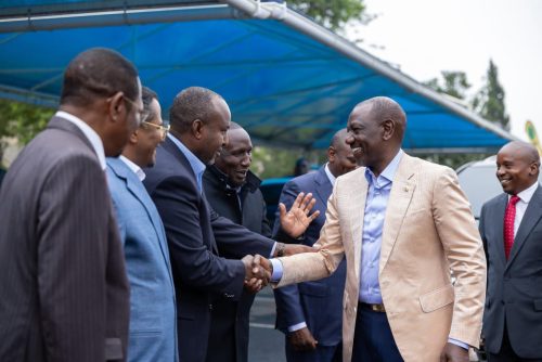 President William Ruto meets Members of Parliament from ODM and UDA in Karen on Monday, August 18, 2025. Photo/@UDAKenya/X