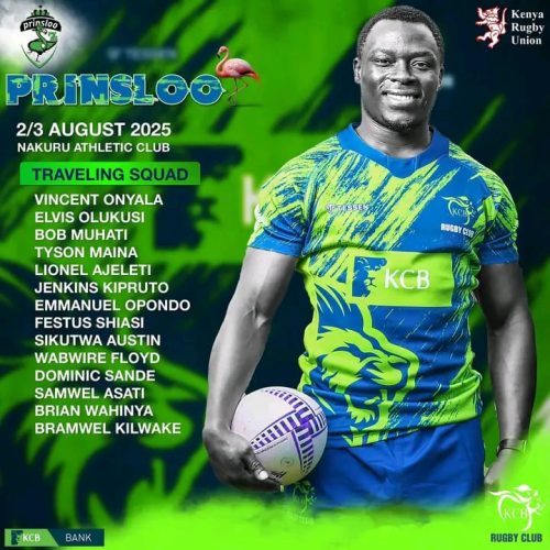 KCB have named a strong squad to do duty at the upcoming Prinsloo Sevens at Nakuru Athletic Club this weekend. Photo/KCB Ruby Club/Facebook/https://www.facebook.com/100064862735389/posts/pfbid0W3dGpf1ApWgw6mHuRc6u1iNcXZ21riqsSA6SmiNcwqqas6yHXsCmk6g1YLDaJWujl/?app=fbl