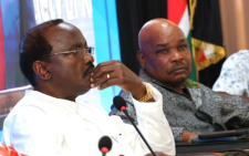 Kalonzo shares stage with Makau Mutua days after clashing on compensation plan