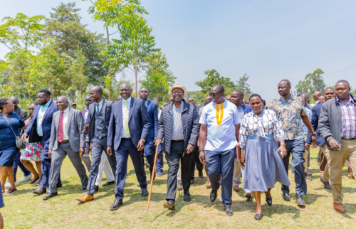 Mudavadi arrives in Malava on Tuesday, August 5, 2025, for a meeting with area teachers. PHOTO/@MusaliaMudavadi/X