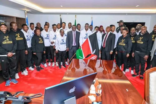 Sports Cabinet Secretary Salim Mvurya on Thursday, August 14, 2025 flagged off Malkia Strikers team for the FIVB Women's World Championships in Thailand. PHOTO/https://www.facebook.com/100064458173245/posts/pfbid02C3FrrnjALs48XK1oVDkbfygDmYXT5ZF8kHuSxqrzNPUpCQa2xtRGuNgDYqJWteAfl/?app=fbl