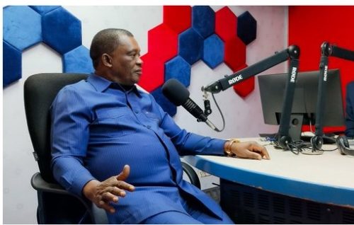 Former Attorney General Justin Muturi during the Monday morning, August 11, 2025 local radio show. Photo/@HonJBMuturi/X
