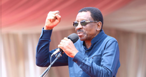 Siaya Governor James Orengo speaks during a past function. PHOTO/@orengo_james/X