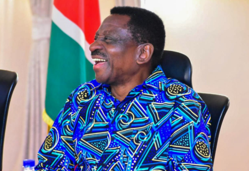 Siaya Governor James Orengo gestures during a past public function. PHOTO/@orengo_james/X