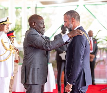 President William Ruto during a meeting with His Highness Prince Rahim Al-Hussaini Aga Khan V at State House on Tuesday, August 26, 2025. Photo/@WilliamsRuto