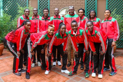 Junior Malkia Strikers pose a group photo at the concluded African Championships. PHOTO/HonOscarSudi/X
