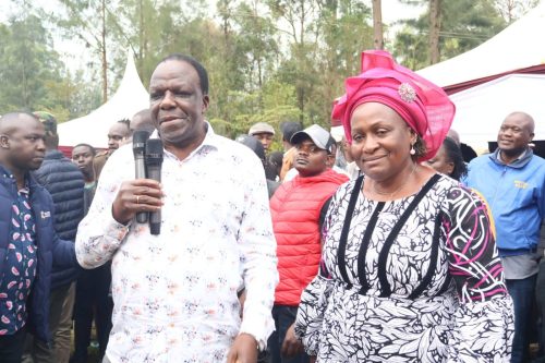CS Oparanya endorsing Elsie Muhanda for 2027 gubernatorial seat. PHOTO/http://facebook.com/photo/?fbid=122152508972612695&set=pcb.122152509776612695