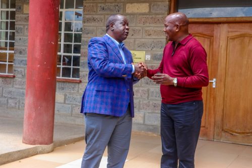 Matiang'i having a meeting with senator Seki. PHOTO//https://www.facebook.com/photo/?fbid=766835122981649&set=pcb.766835366314958