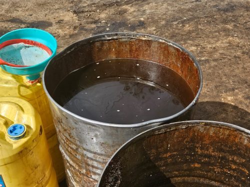 The counterfeit cooking oil in tanks in Mombasa. PHOTO/https://www.facebook.com/Anti-Counterfeit Authority