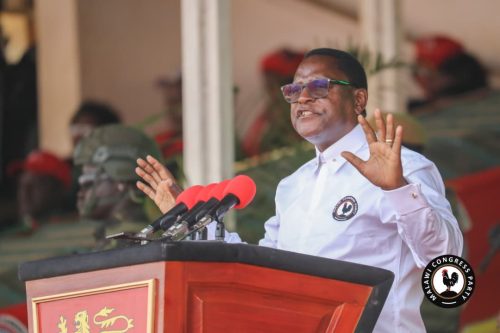 President Lazarus Chakwera gestures during a past speech. PHOTO/https://www.facebook.com/DrLazarusChakwera