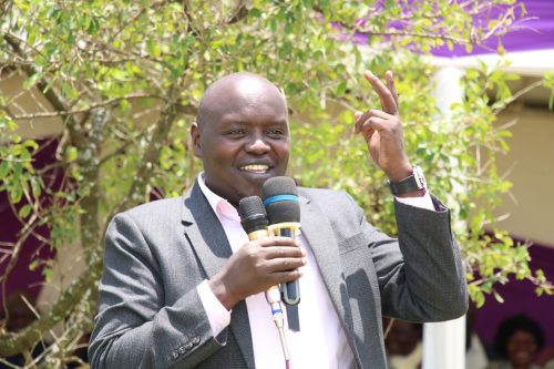 Samson Cherargei during a burial in Nandi County. PHOTO/https://web.facebook.com/photo/Facebook