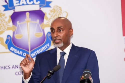 EACC CEO Abdi Mohamud during a past event. PHOTO/@EACCKenya/X