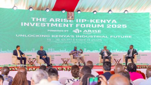 President William Ruto speaking during the Arise Integrated Industrial Platforms – Kenya Investment Forum 2025 at Vipingo Ridge, Kilifi County. PHOTO/