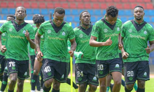 Gor Mahia FC players after a previous league match. PHOTO/@OfficialGMFC/X