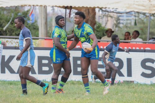 KCB players in action during the Kabeberi Sevens on Sunday, September 7, 2025, at the RFUEA Grounds. PHOTO/@kcbrugby/X