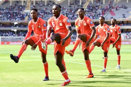 Harambee Stars during the game against Seychelles. PHOTO/@Harambee__Stars/X