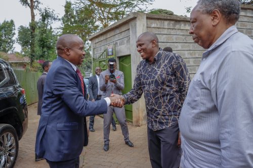 Kindiki visiting Kimani Ichungwah following Dads demise. PHOTO//@KIMANIICHUNGWAH/X