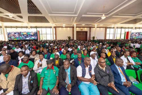 Teachers at State House on Saturday, September 13, 2025. PHOTO/@WilliamsRuto/X