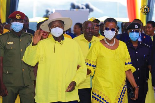 President Yoweri Museveni and his wife Janet Museveni after his nomination for the 2026 presidential election on Tuesday, September 23, 2025. PHOTO/@UgandaEC/X