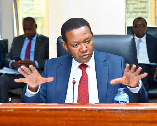 Alfred Mutua during the committee session . PHOTO/@DrAlfredMutua/X
