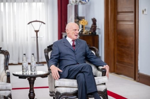 Italian Ambassador Roberto Natali during the farewell meeting at State House, Nairobi. PHOTO/@WilliamsRuto/X