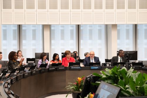IMF Managing Director Kristalina Georgieva with the Executive Board in April 2024. PHOTO/@IMFNews/X