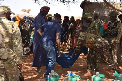 Food being distributed to communities in Kenya’s North Eastern region. PHOTO/@NCTC_Kenya/X