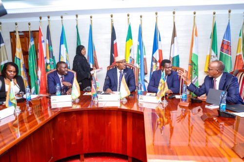 Aden Duale and other leaders during the high-level consultative meeting on UHC staff transition and SHA services on Tuesday, September 2, 2025. PHOTO/@HonAdenDuale /X