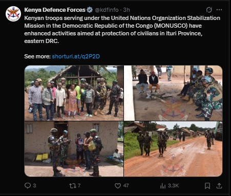 Part of the statement from KDF on Saturday September 13, 2025. PHOTO/Screengrab by PD Digital/@kdfinfo/X