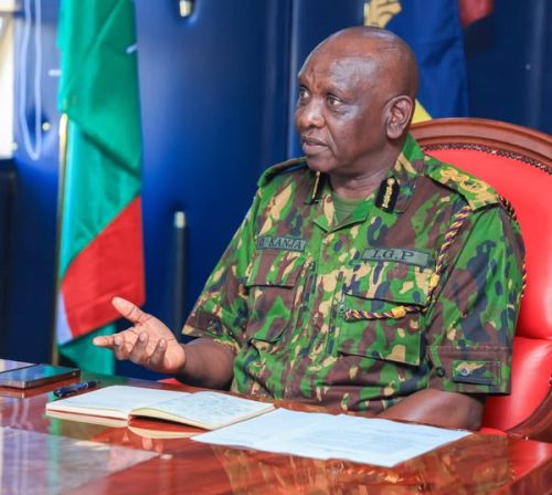 Inspector General of Police Douglas Kanja. PHOTO/@NPSOfficial_KE