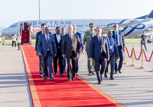 Deputy President Kithure Kindiki and National Assembly Speaker Moses Wetang'ula upon their arrival in Algiers, Algeria on Wednesday, September 3, 2025. PHOTO/@HonWetangula/X