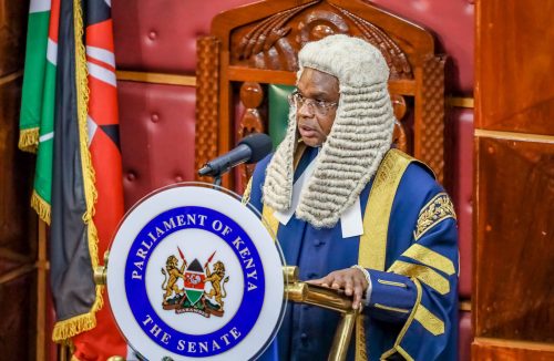 Senate Speaker Amason Jeffah Kingi during a past Senate proceeding: PHOTO/https://www.facebook.com/governoramason.kingi