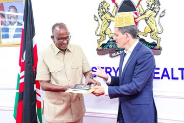 Cabinet Secretary for Health, Aden Duale, on Friday, September 12, 2025, held discussions with the International Rescue Committee (IRC) and the Kenya Coalition of Nutrition to advance stronger partnerships in eliminating malnutrition in Kenya. PHOTO/@MOH_Kenya