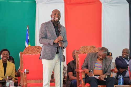 Interior CS Kipchumba Murkomen during 39th Jukwaa la Usalama forum in Kisii: PHOTO/https://www.facebook.com/OnesimusKipchumbaMurkomen