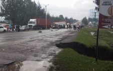 Nakuru-Eldoret Road closed at Eveready roundabout over sinkhole formation