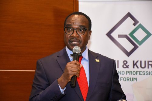 Education CS Julius Ogamba speaks during a high-level consultative meeting bringing together leaders and professionals from the Gusii and Kuria communities on Wednesday, September 3, 2025. PHOTO/@HonJuliusMigos/X