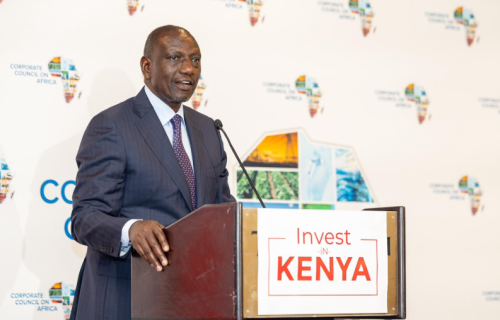President William Ruto speaks during the United States-Kenya Business and Investment Roundtable meeting at the margins of the 80th Session of United Nations General Assembly.