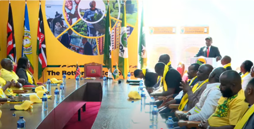 Kithure Kindiki addressing UDA delegates during