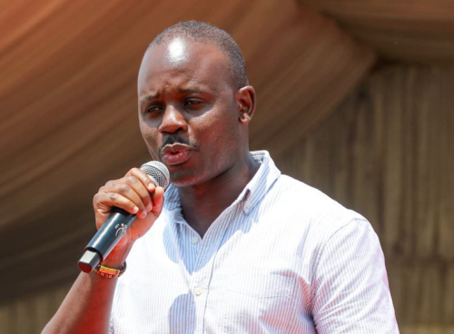 Homa Bay County Senator Moses Kajwang' speaks during a past public function. PHOTO/https://web.facebook.com/senatorkajwang