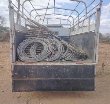 Police officers in Ikutha Sub-County, Kitui,have apprehended four persons of interest in KPLC cables vandalism. PHOTO/@NPSOfficial_KE
