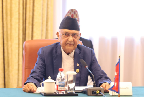 Former Nepal Prime Minister Sharma Oli. PHOTO/@PM_nepal_/X