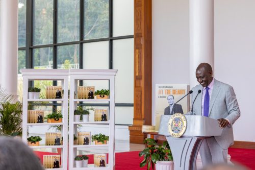 William Ruto speaks during the launch of Marsden Madoka’s book At The Ready at State House. PHOTO/https://www.facebook.com/William Samoei Ruto