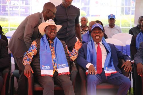 Peter Munya and Raila Odinga during a past event. PHOTO/https://www.facebook.com/Hon Peter G. Munya,EGH