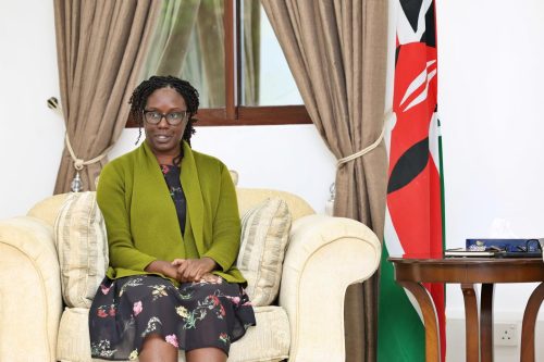 Rosemary Odinga while at Nassir's office in Mombasa. PHOTO//https://www.facebook.com/photo/?fbid=1409420500555374&set=pcb.1409420723888685