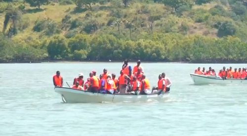 Boats in the Indian Ocean looking for the missing persons on Saturday October 11, 2025. PHOTO/ Screengrab by PD Digital/https://www.youtube.com/watch?v=ecLvz_2YXnQ