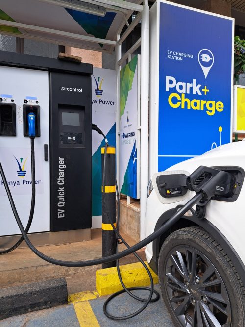 Electric car charging station. PHOTO/@KenyaPower/X