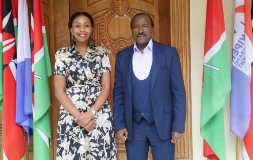 Pauline Njoroge with Wiper Party leader Kalonzo Musyoka. PHOTO/@paulinenjoroge/X